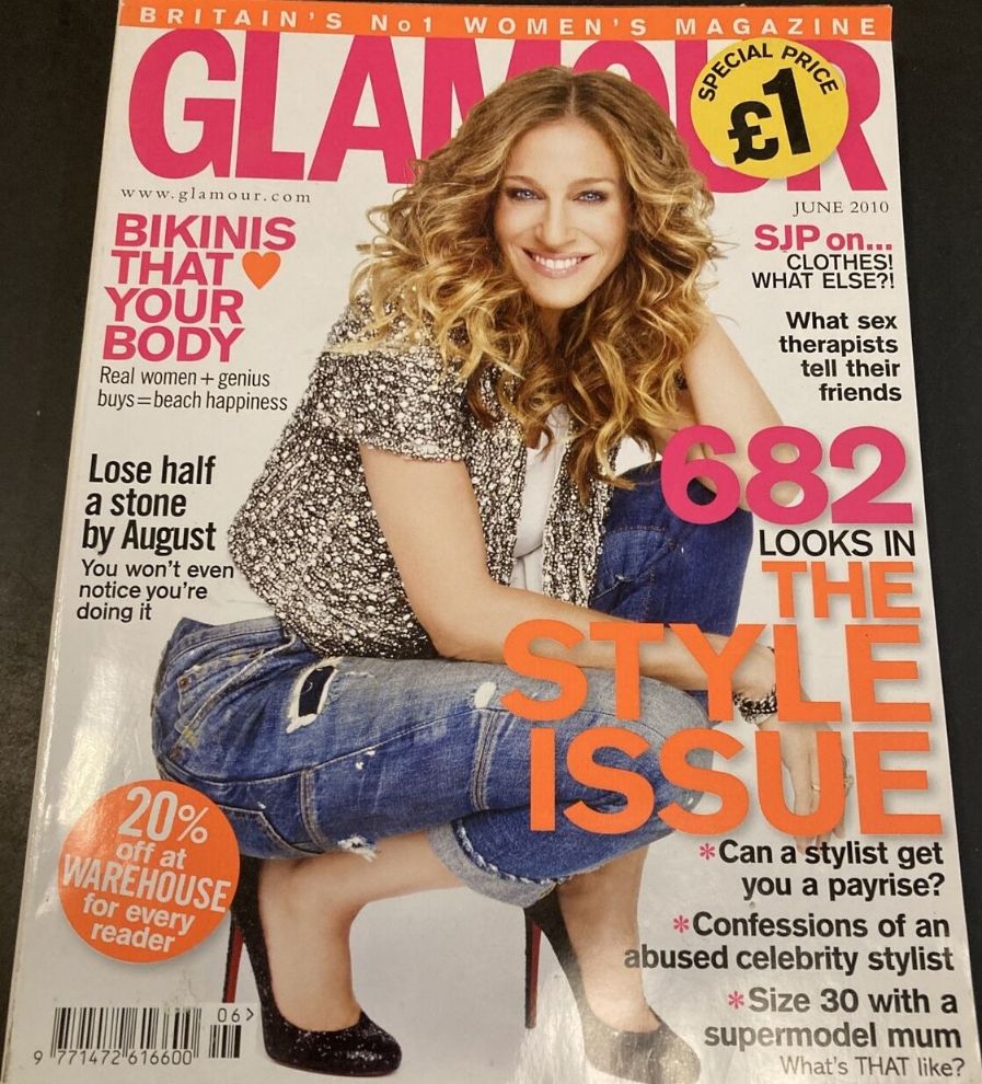 GLAMOUR UK magazine side cover Issue 111  June 2010