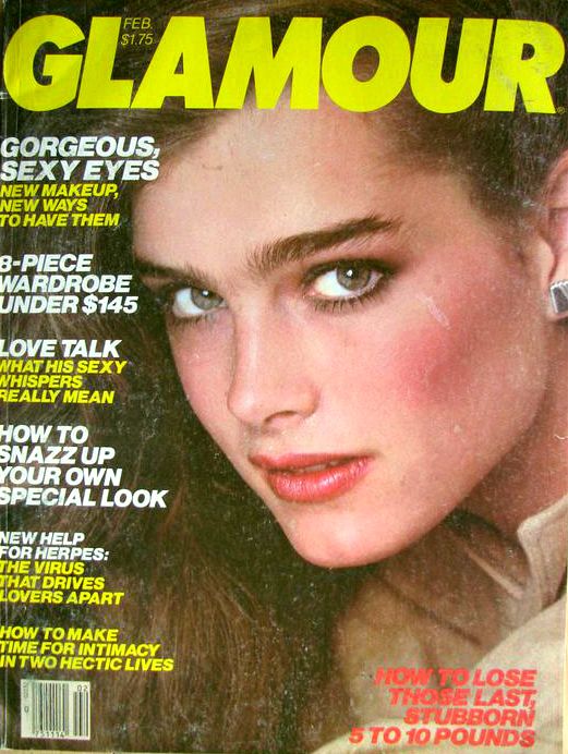 GLAMOUR USA magazine side cover  February 1981