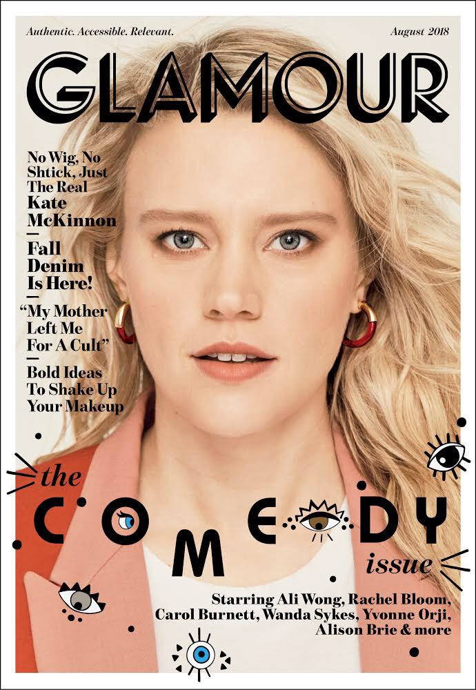 GLAMOUR USA magazine side cover  August 2018