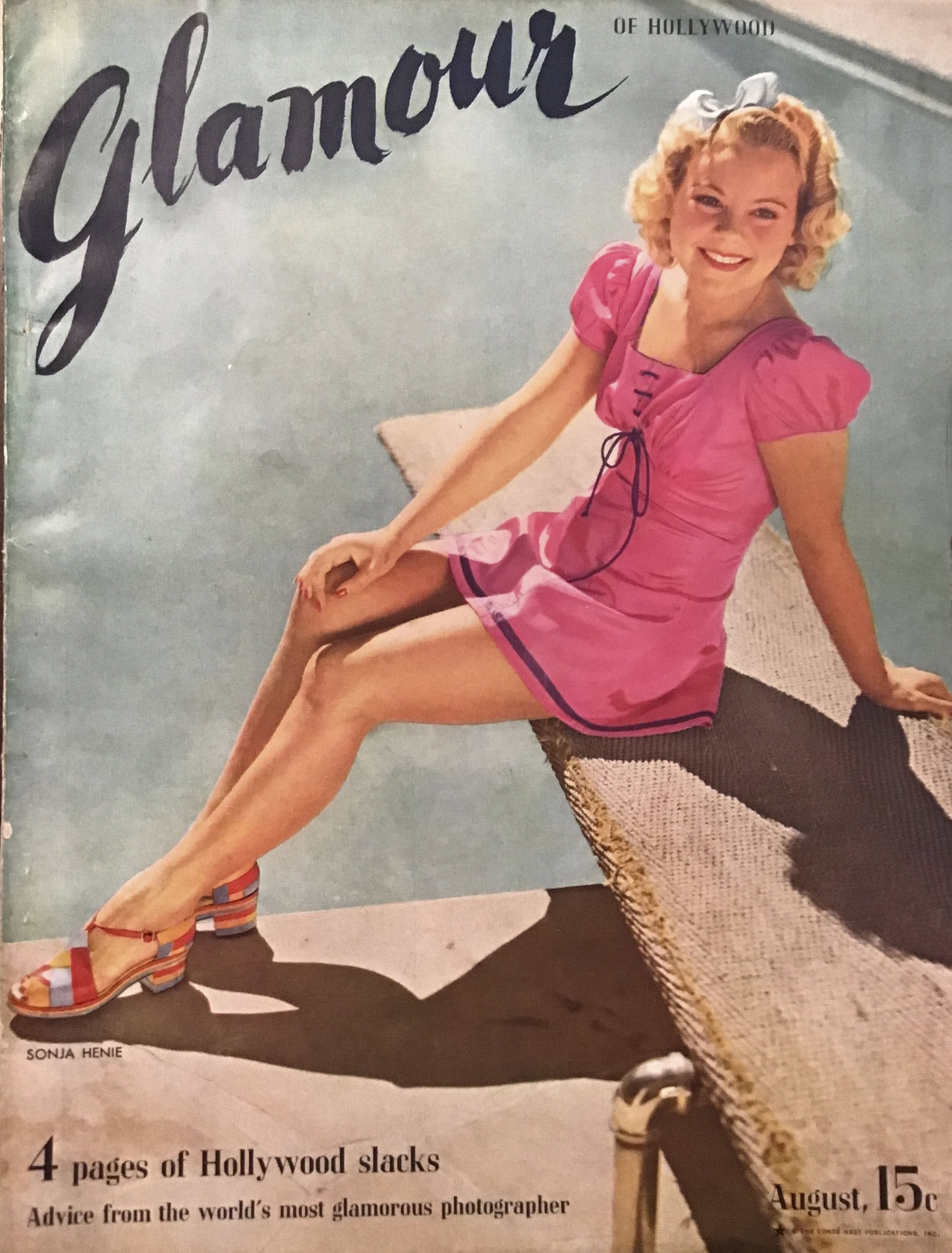 GLAMOUR USA magazine side cover  August 1939