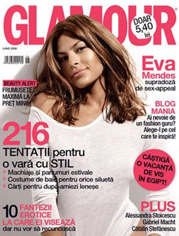 GLAMOUR ROMANIA magazine side cover  June 2009
