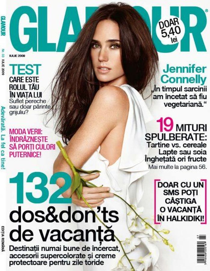 GLAMOUR ROMANIA magazine side cover  July 2009