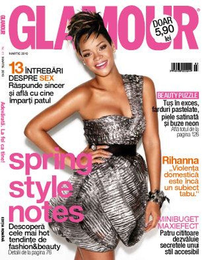 GLAMOUR ROMANIA magazine side cover  March 2010
