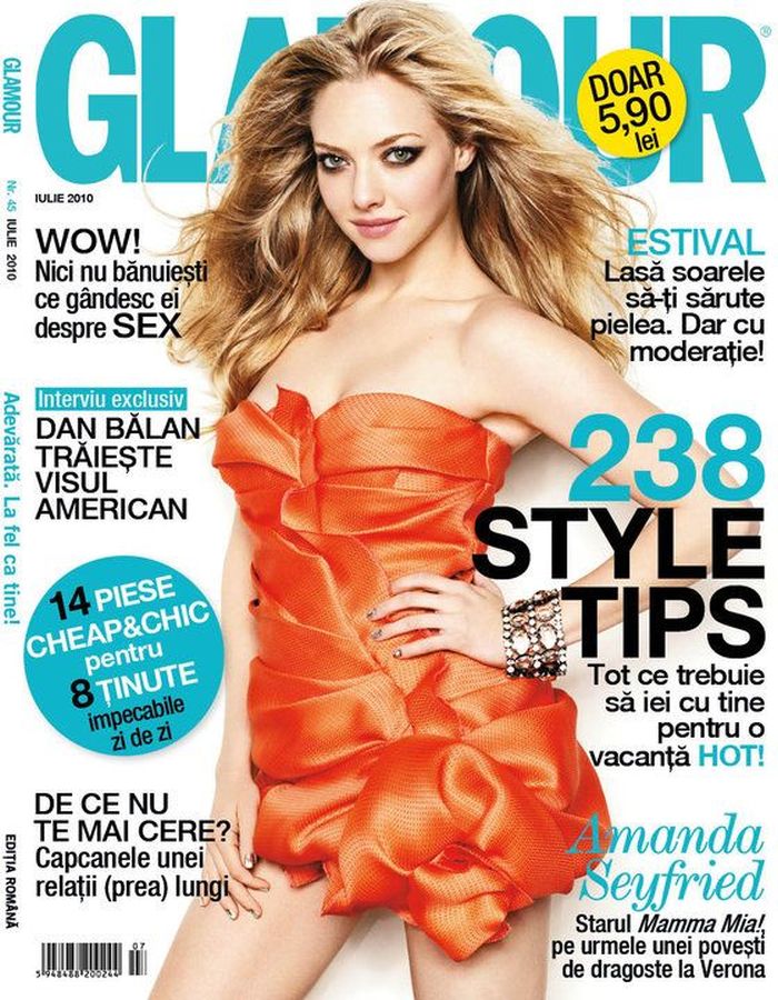 GLAMOUR ROMANIA magazine side cover  July 2010