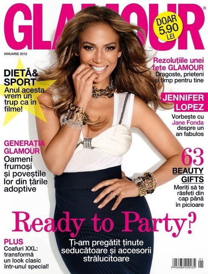 GLAMOUR ROMANIA magazine side cover  January 2012