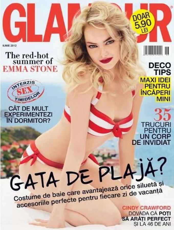 GLAMOUR ROMANIA magazine side cover  June 2012