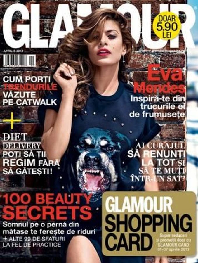 GLAMOUR ROMANIA magazine side cover  April 2013