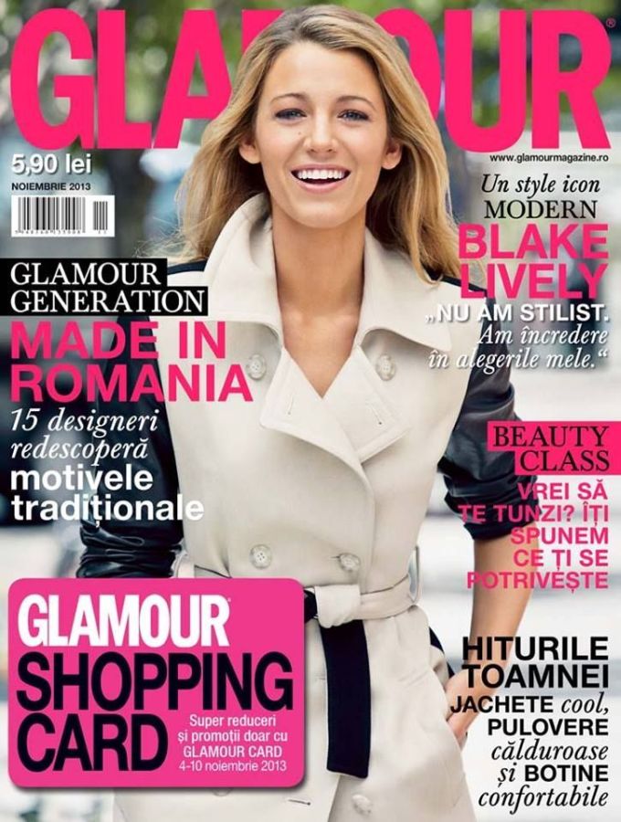 GLAMOUR ROMANIA magazine side cover  November 2013