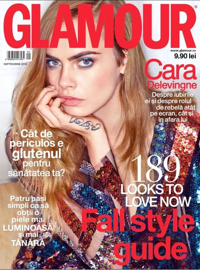 GLAMOUR ROMANIA magazine side cover  September 2015