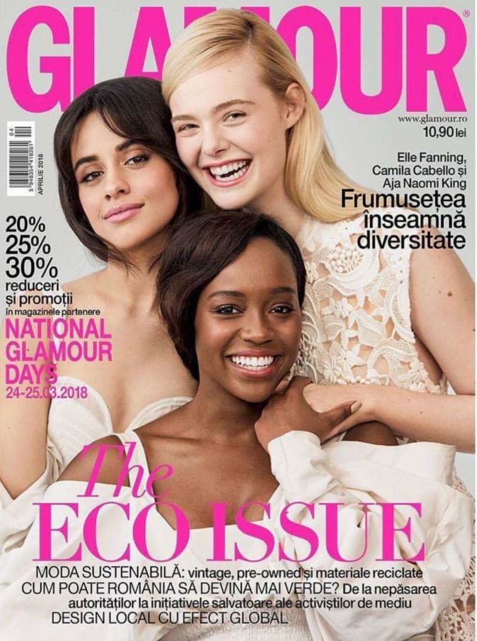 GLAMOUR ROMANIA magazine side cover  April 2018
