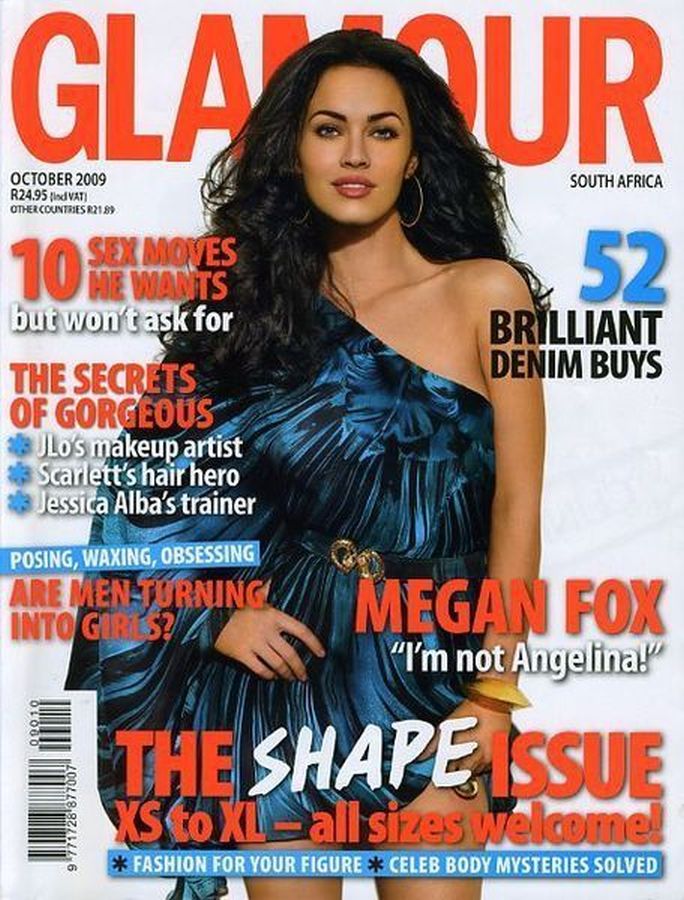 GLAMOUR SOUTH AFRICA magazine side cover  October 2009