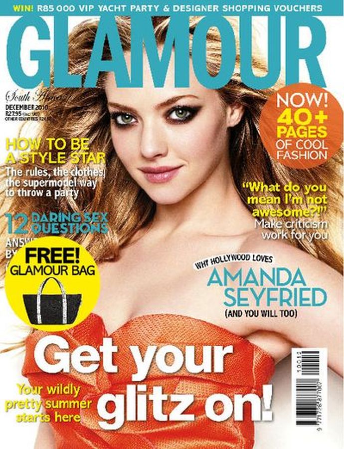 GLAMOUR SOUTH AFRICA magazine side cover  December 2010