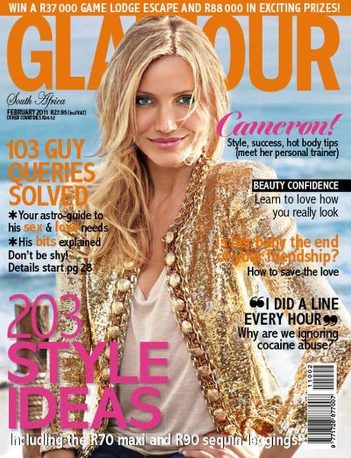 GLAMOUR SOUTH AFRICA magazine side cover  February 2011