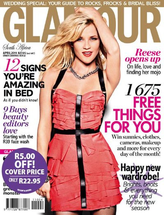 GLAMOUR SOUTH AFRICA magazine side cover  April 2011