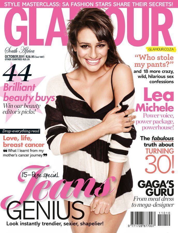 GLAMOUR SOUTH AFRICA magazine side cover  October 2011