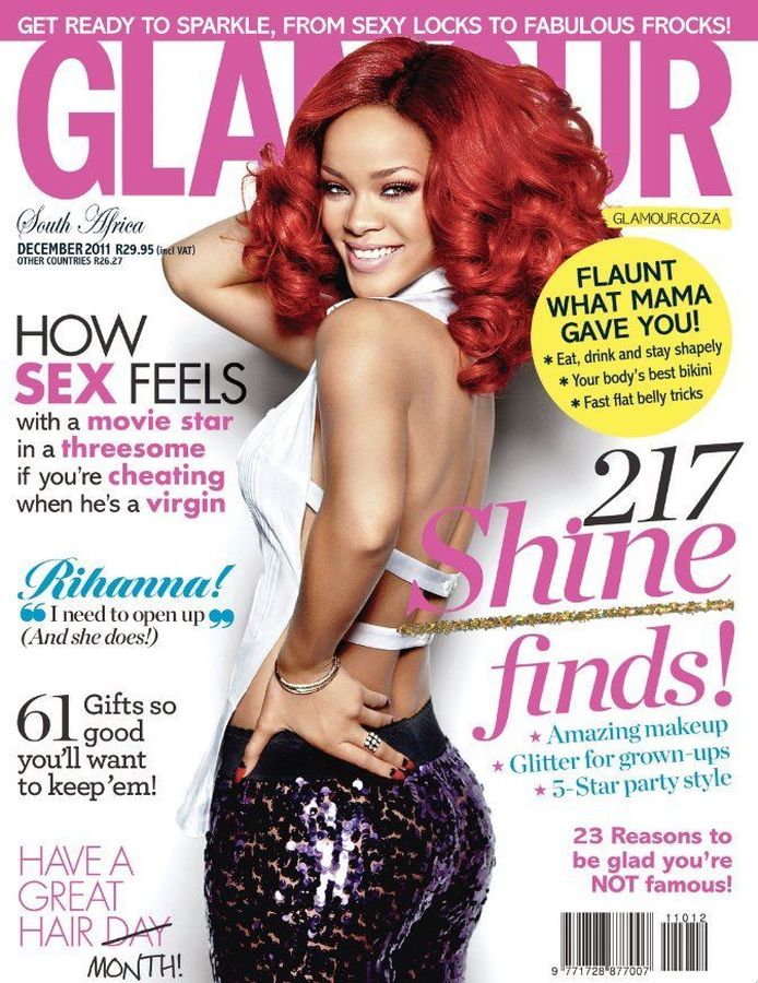 GLAMOUR SOUTH AFRICA magazine side cover  December 2011