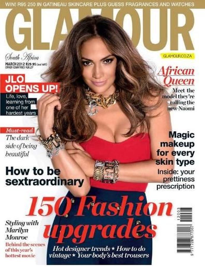 GLAMOUR SOUTH AFRICA magazine side cover  March 2012
