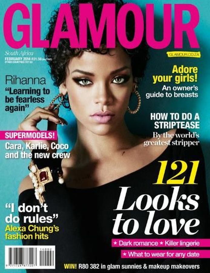 GLAMOUR SOUTH AFRICA magazine side cover  February 2014