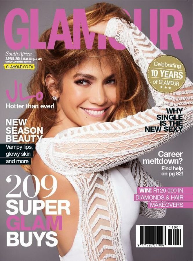 GLAMOUR SOUTH AFRICA magazine side cover  April 2014