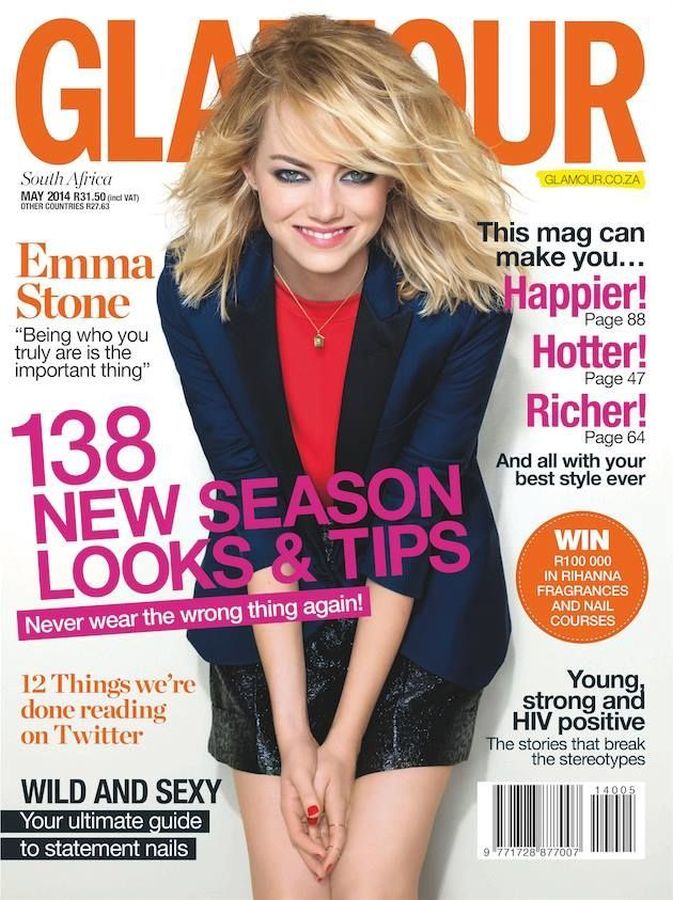 GLAMOUR SOUTH AFRICA magazine side cover  May 2014