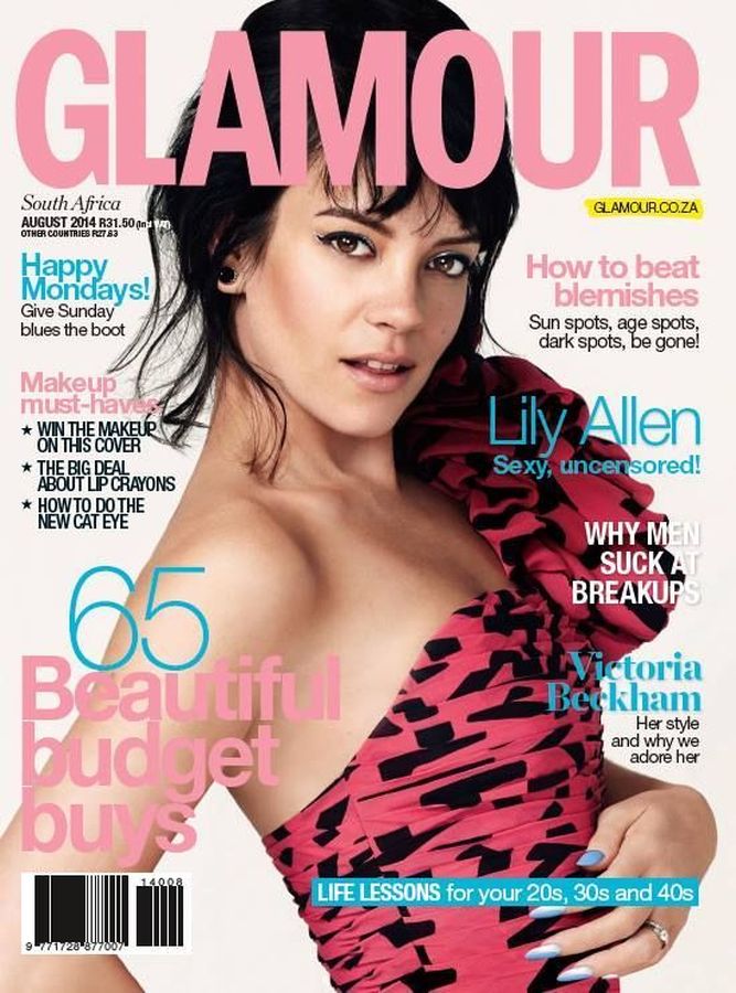 GLAMOUR SOUTH AFRICA magazine side cover  August 2014