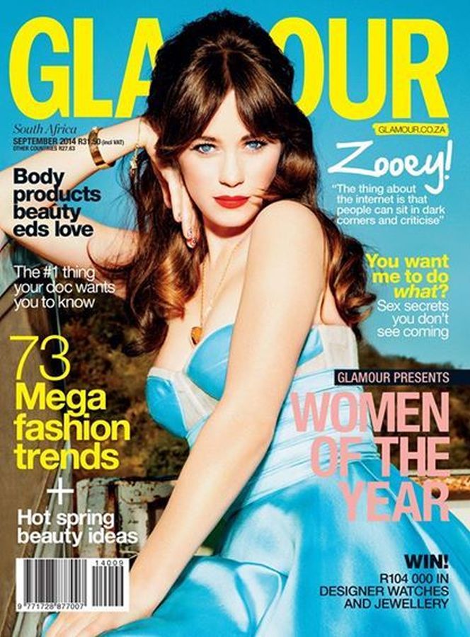 GLAMOUR SOUTH AFRICA magazine side cover  September 2014