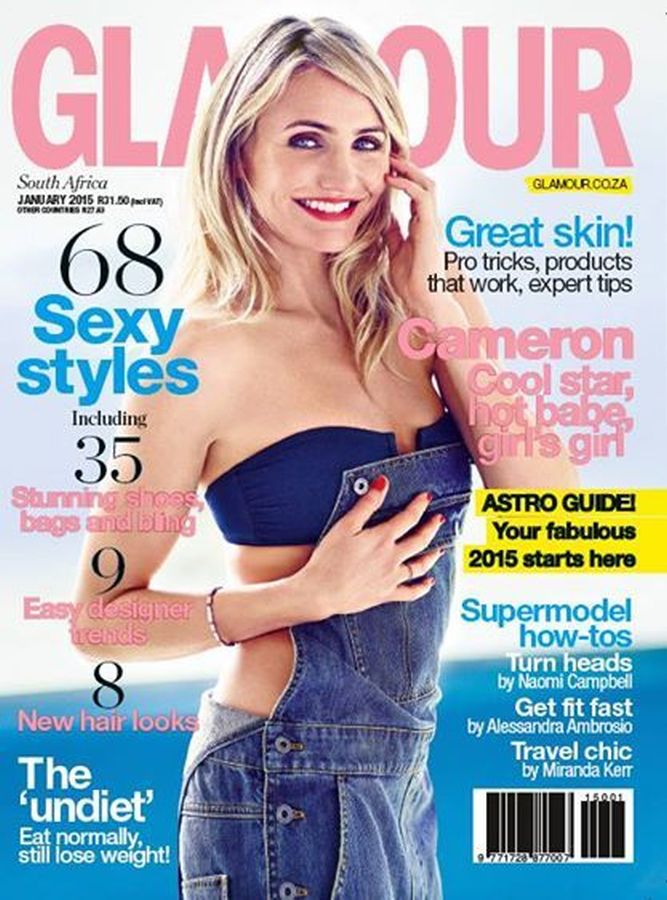 GLAMOUR SOUTH AFRICA magazine side cover  January 2015