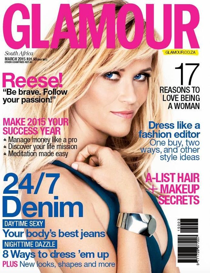 GLAMOUR SOUTH AFRICA magazine side cover  March 2015