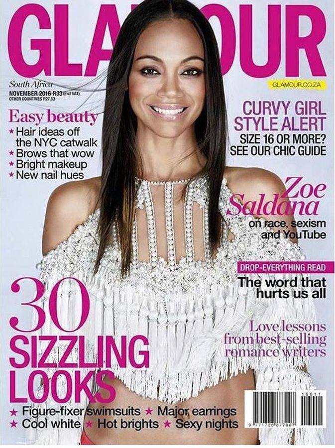 GLAMOUR SOUTH AFRICA magazine side cover  November 2016