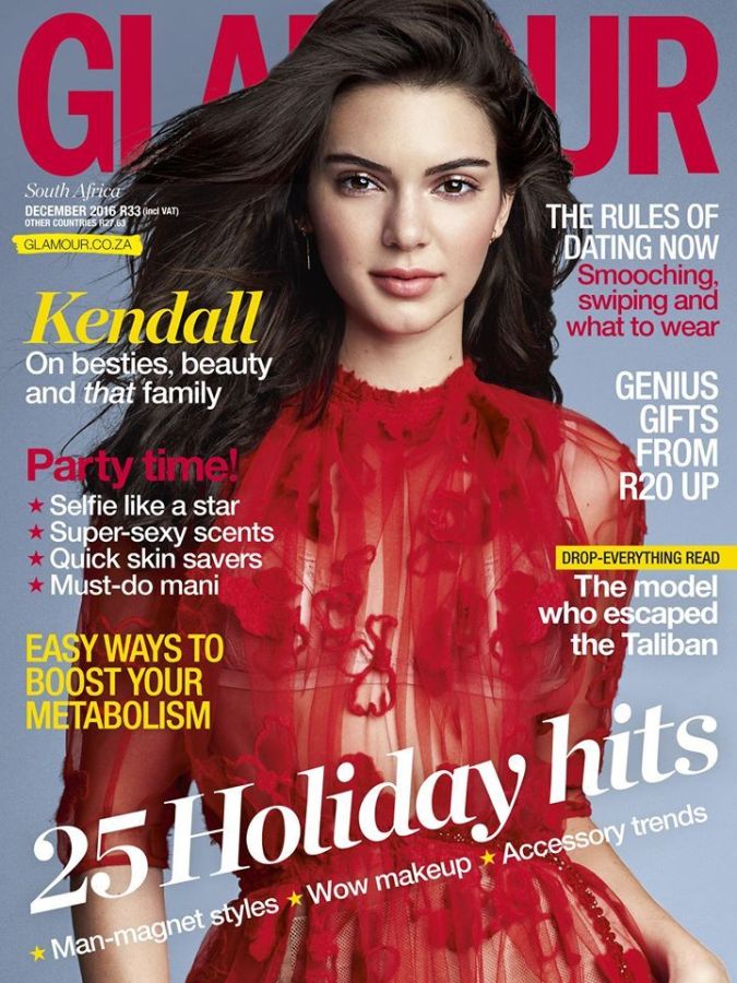 GLAMOUR SOUTH AFRICA magazine side cover  December 2016