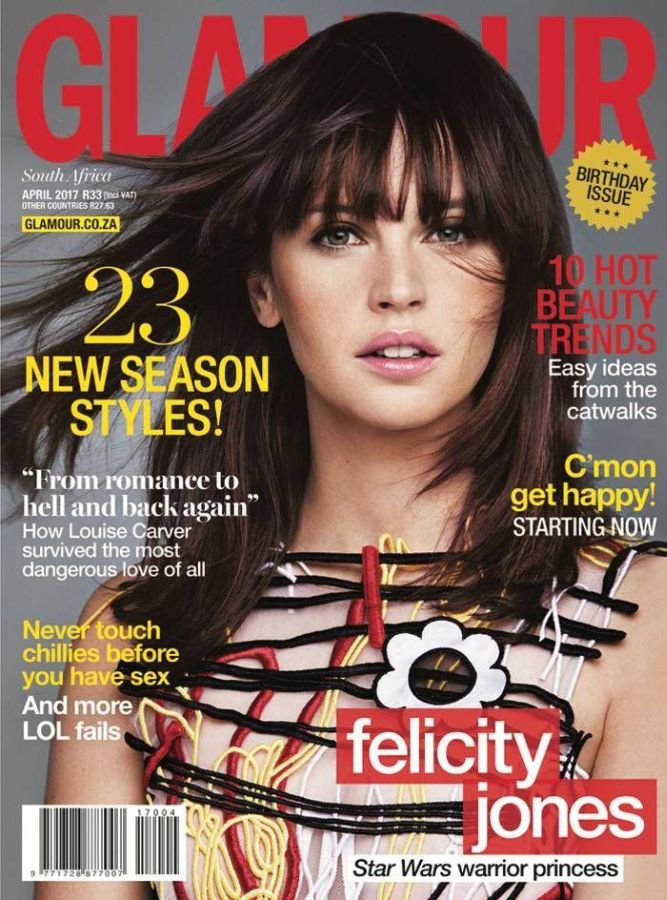 GLAMOUR SOUTH AFRICA magazine side cover  April 2017
