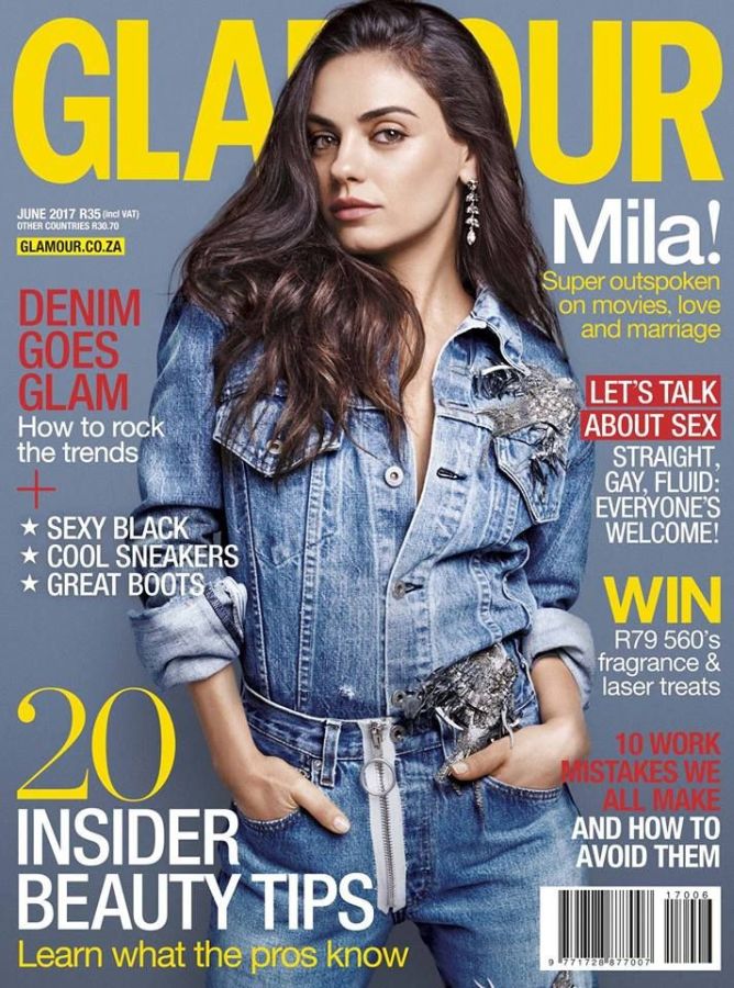 GLAMOUR SOUTH AFRICA magazine side cover  June 2017