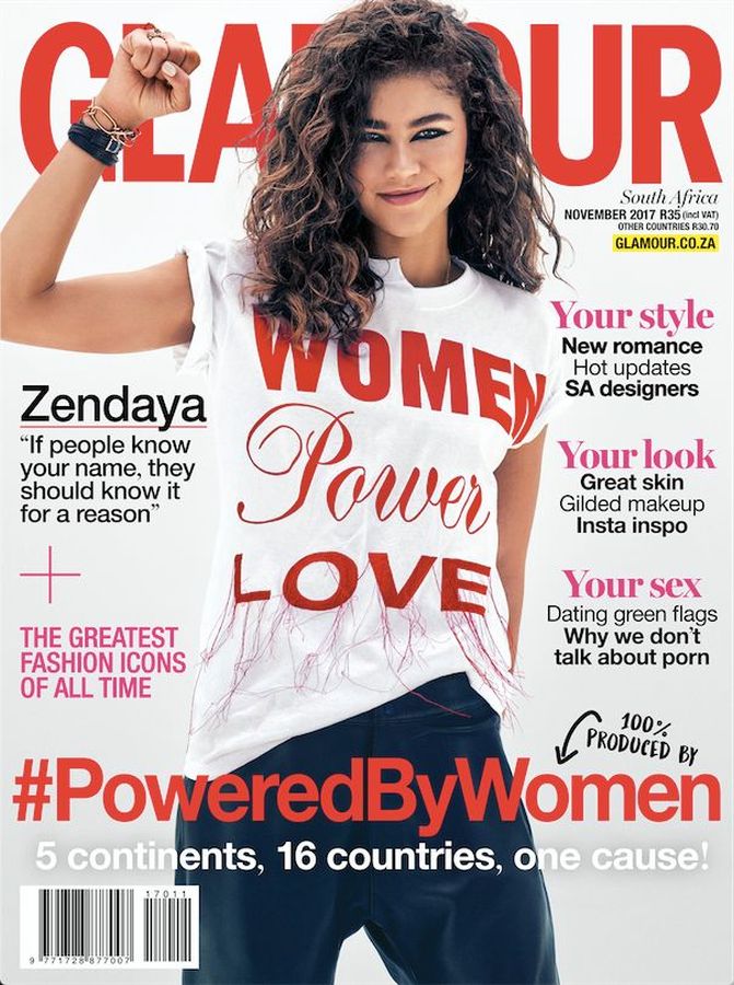 GLAMOUR SOUTH AFRICA magazine side cover  November 2017