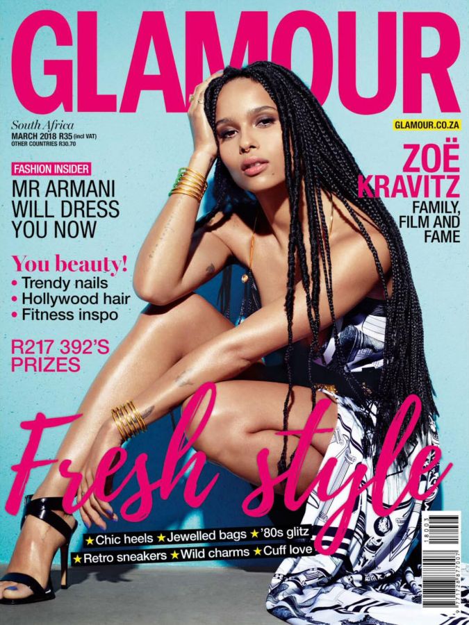 GLAMOUR SOUTH AFRICA magazine side cover  March 2018