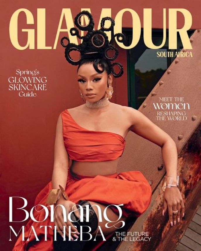 GLAMOUR SOUTH AFRICA magazine side cover  August 2023