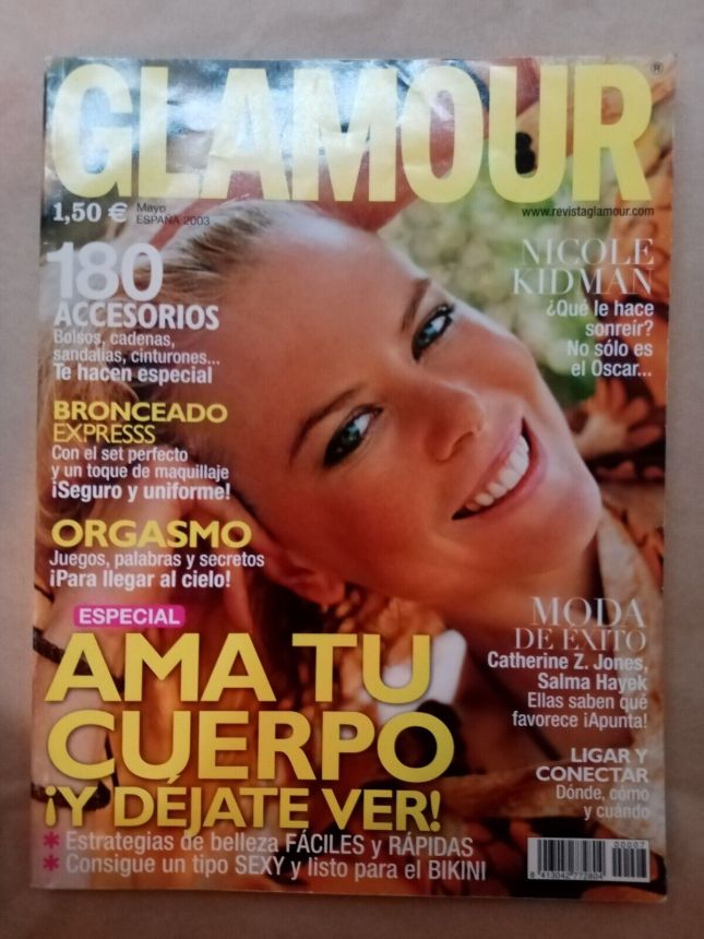 GLAMOUR SPAIN magazine side cover  May 2003