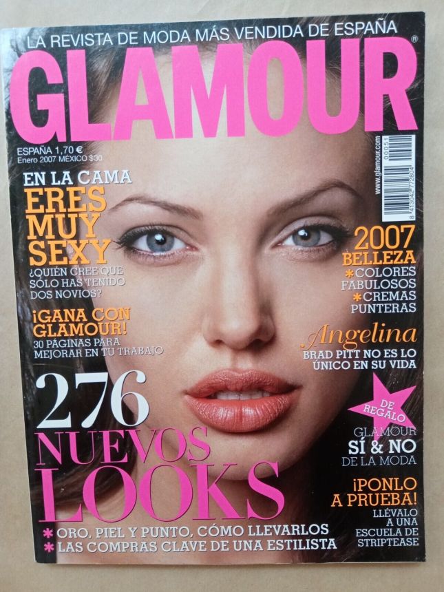 GLAMOUR SPAIN magazine side cover  January 2007