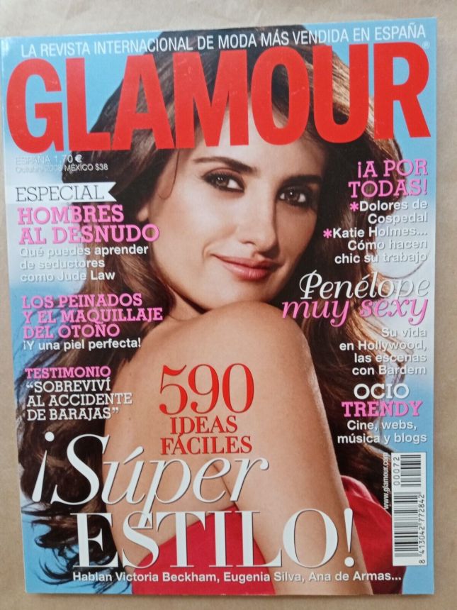 GLAMOUR SPAIN magazine side cover  October 2008
