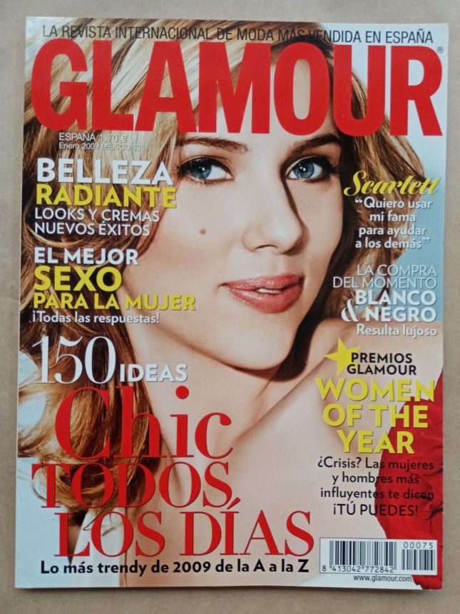 GLAMOUR SPAIN magazine side cover  January 2009