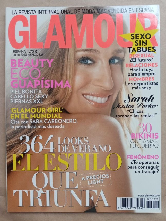 GLAMOUR SPAIN magazine side cover  June 2010