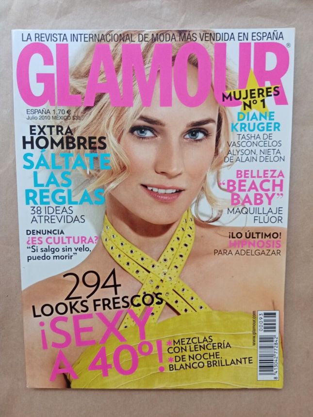 GLAMOUR SPAIN magazine side cover  July 2010