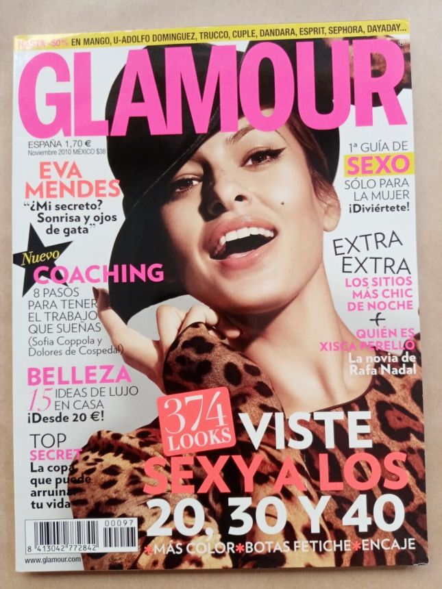 GLAMOUR SPAIN magazine side cover  November 2010