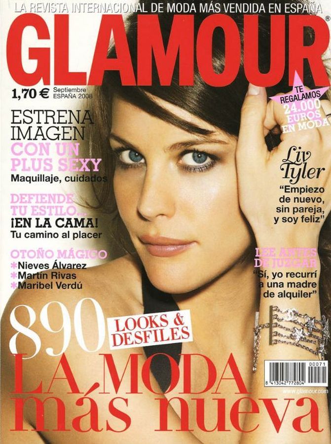 GLAMOUR SPAIN magazine side cover  September 2008