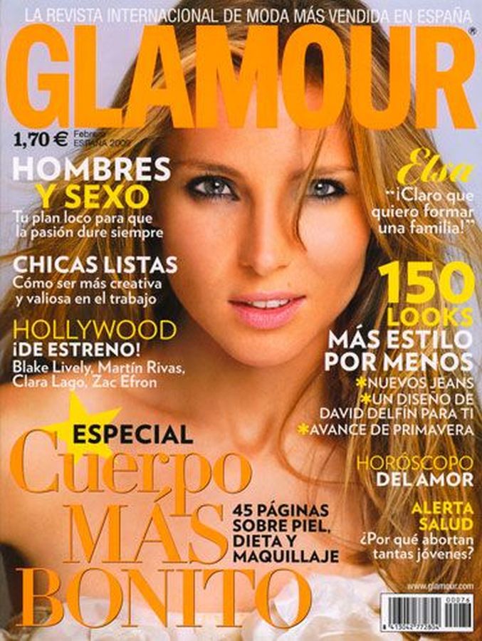 GLAMOUR SPAIN magazine side cover  February 2009