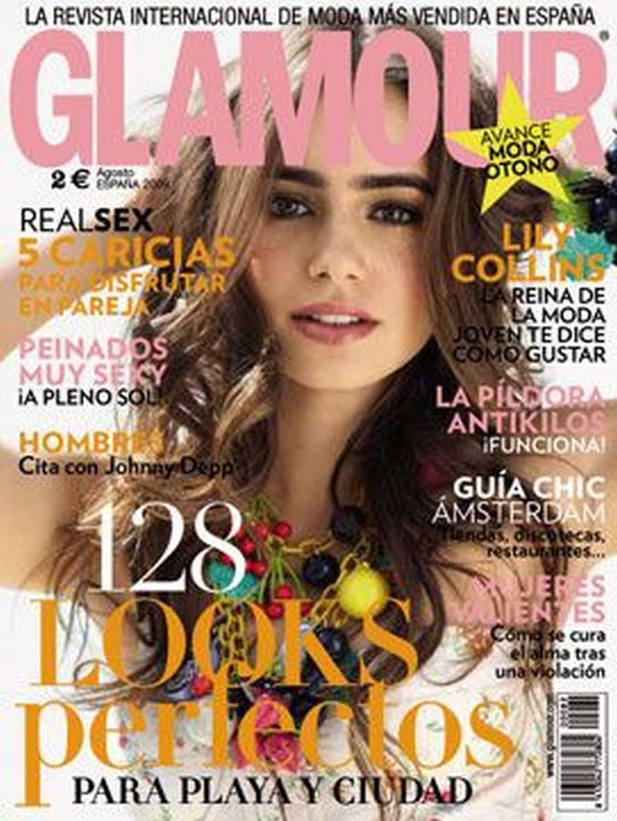 GLAMOUR SPAIN magazine side cover  August 2009