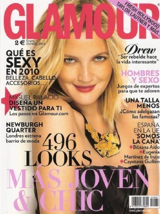 GLAMOUR SPAIN magazine side cover  January 2010