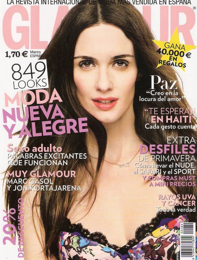 GLAMOUR SPAIN magazine side cover  March 2010
