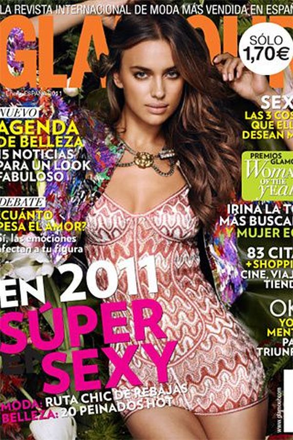 GLAMOUR SPAIN magazine side cover  January 2011