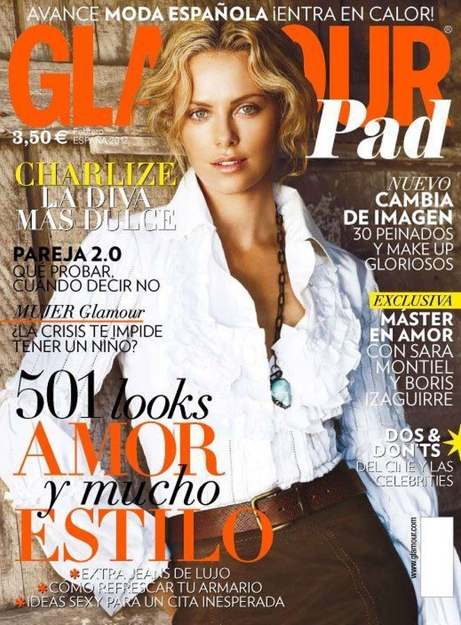 GLAMOUR SPAIN magazine side cover  February 2012
