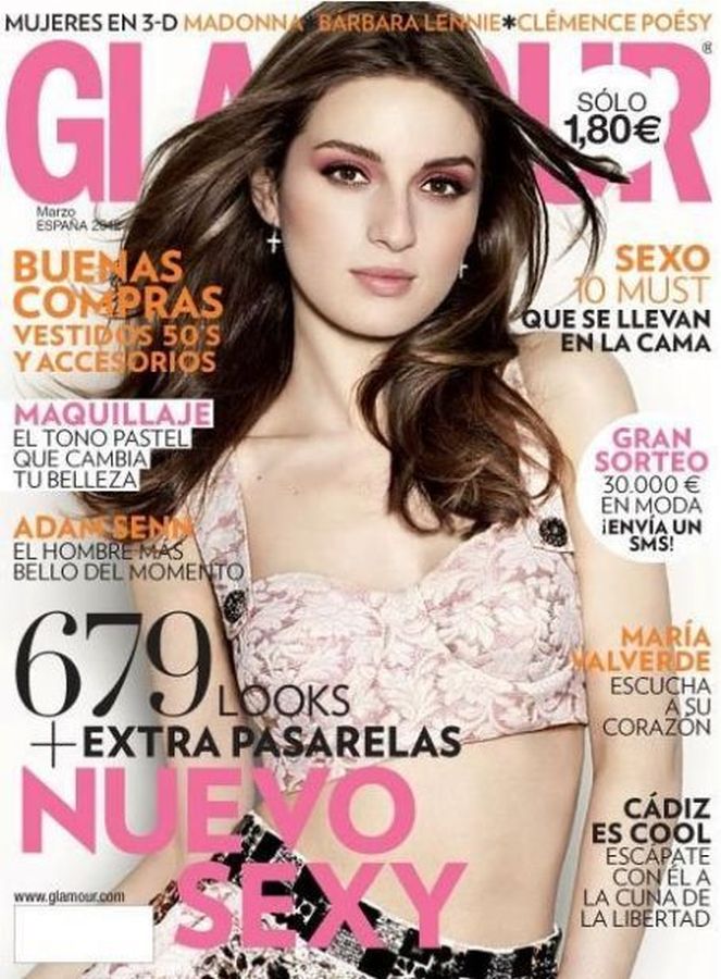 GLAMOUR SPAIN magazine side cover  March 2012